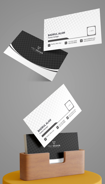 黑色商务名片模板