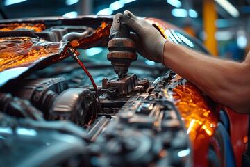 修理工正在修理汽车。_3