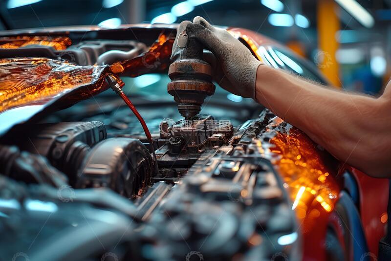 高清大图下载【趣麦麦图】修理工正在修理汽车。_3