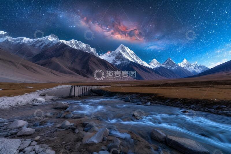 高清大图下载【趣麦麦图】主峰上空的星空银河拱桥_3