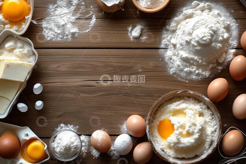 高清大图下载【趣麦麦图】制作蛋糕的配料_2 (2)