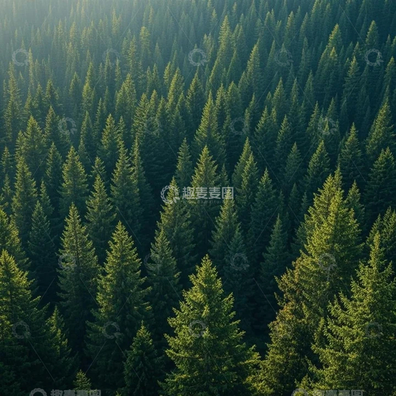 高清大图下载【趣麦麦图】航拍俯视森林