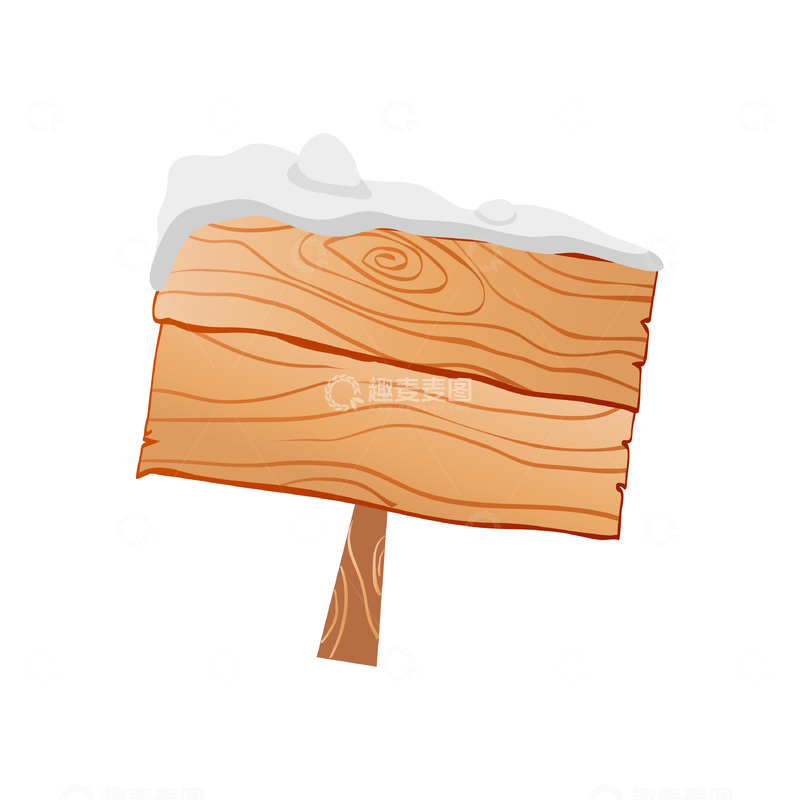 彩绘卡通积雪木牌牌子告示牌公告牌