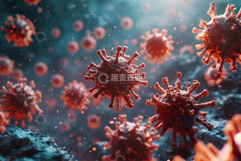 高清大图下载【趣麦麦图】摘要冠状病毒的模式_1