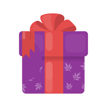 彩绘卡通礼盒礼品盒子纸盒蝴蝶结绿叶