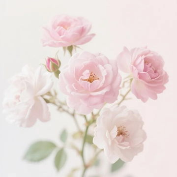 粉色淡彩蔷薇花