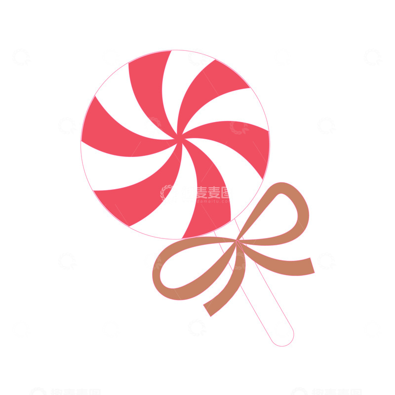 源文件下载【趣麦麦图】彩绘卡通棒棒糖糖果甜品蝴蝶结