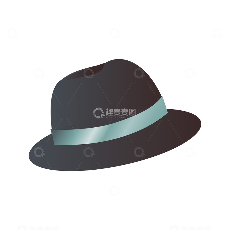 源文件下载【趣麦麦图】彩绘卡通礼帽魔术帽平顶帽帽子