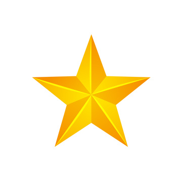 彩绘卡通五角星五星星星几何图形