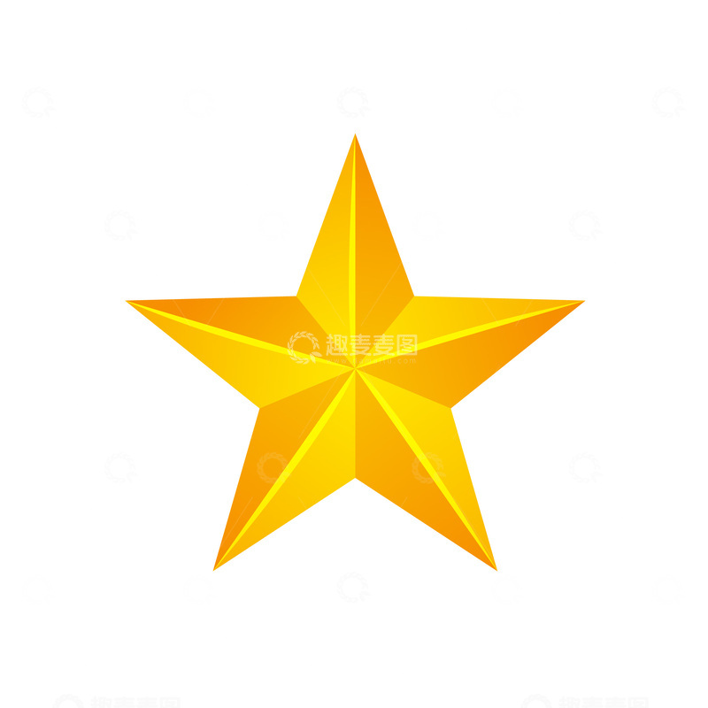 彩绘卡通五角星五星星星几何图形