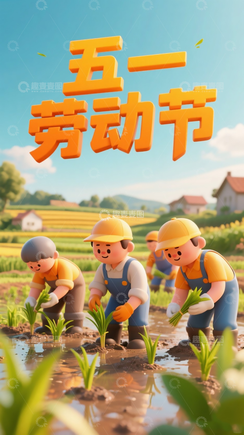 C4D“五一劳动节”海报