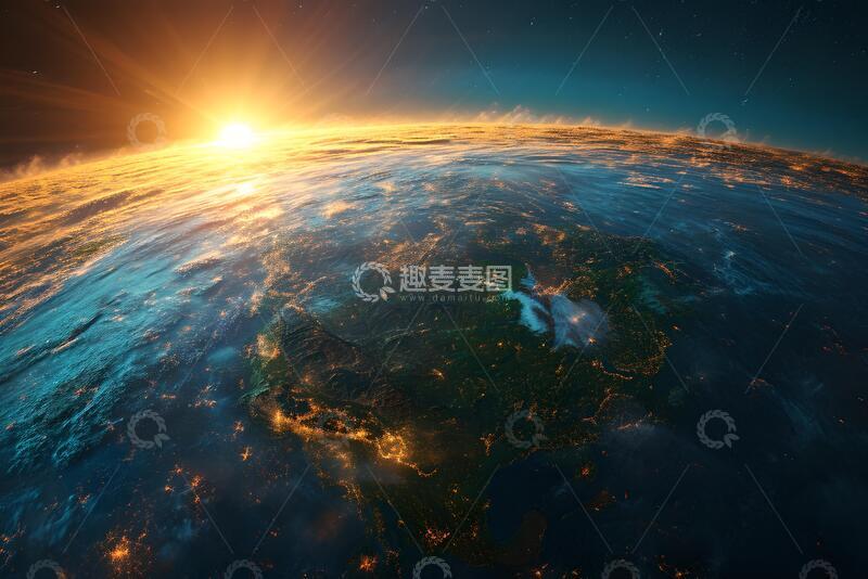 高清大图下载【趣麦麦图】摘要地球滴素材_1