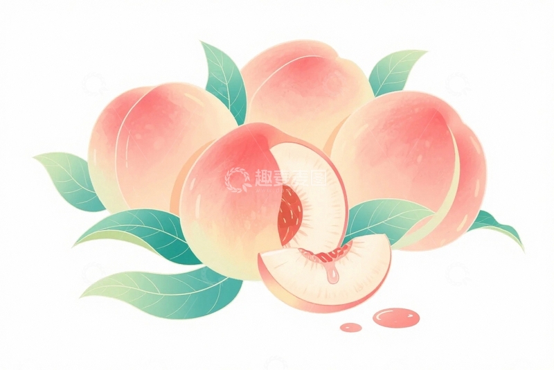 高清大图下载【趣麦麦图】新鲜大桃水蜜桃05
