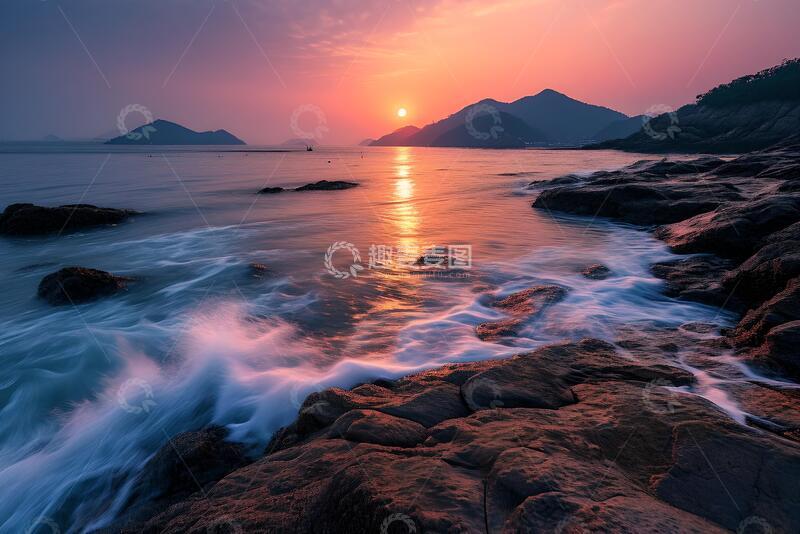 高清大图下载【趣麦麦图】浙江舟山嵊泗县黄昏_1