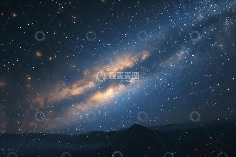 高清大图下载【趣麦麦图】星星-空间，全帧拍摄的天空在晚上_1