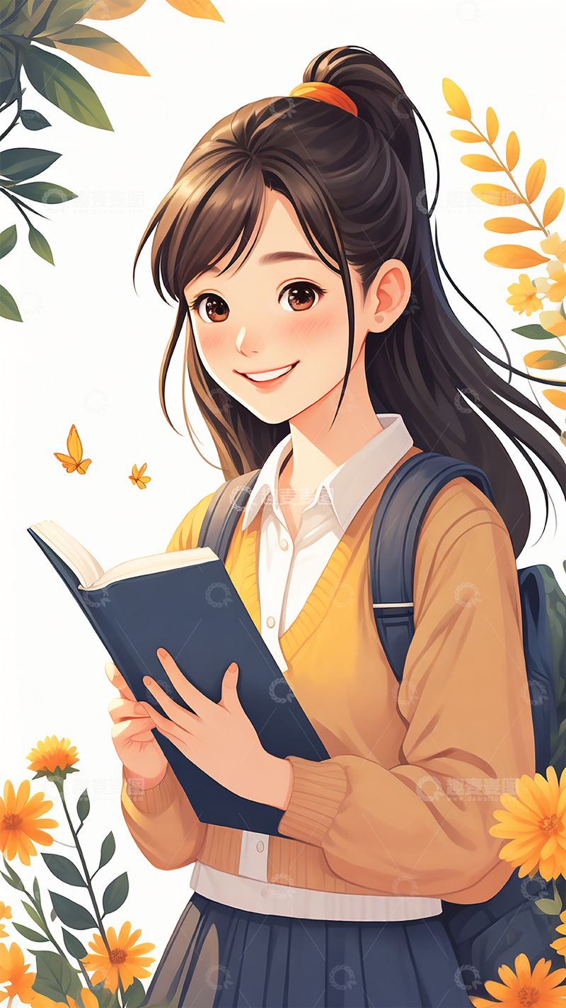 高清大图下载【趣麦麦图】毕业季中学生海报肖像