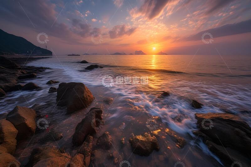 高清大图下载【趣麦麦图】浙江舟山嵊泗县黄昏_2