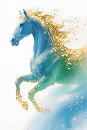 马年卡通马形象背景