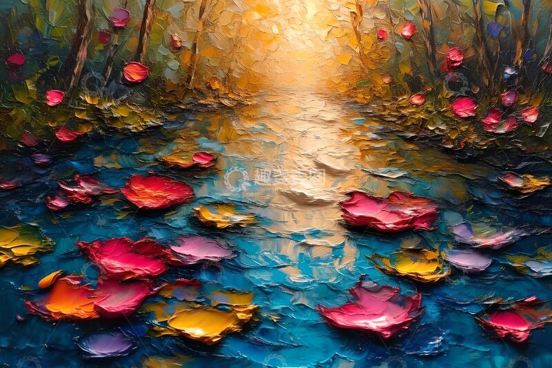 高清大图下载【趣麦麦图】用调色刀涂抹丙烯酸漆_1