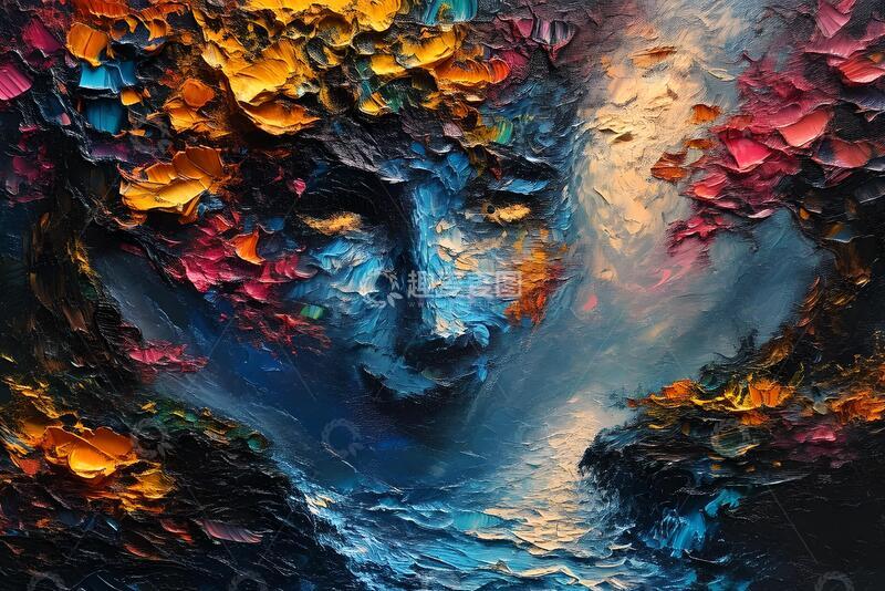 高清大图下载【趣麦麦图】用调色刀涂抹丙烯酸漆_3