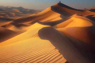 甘肃敦煌鸣沙山月牙泉景观_4
