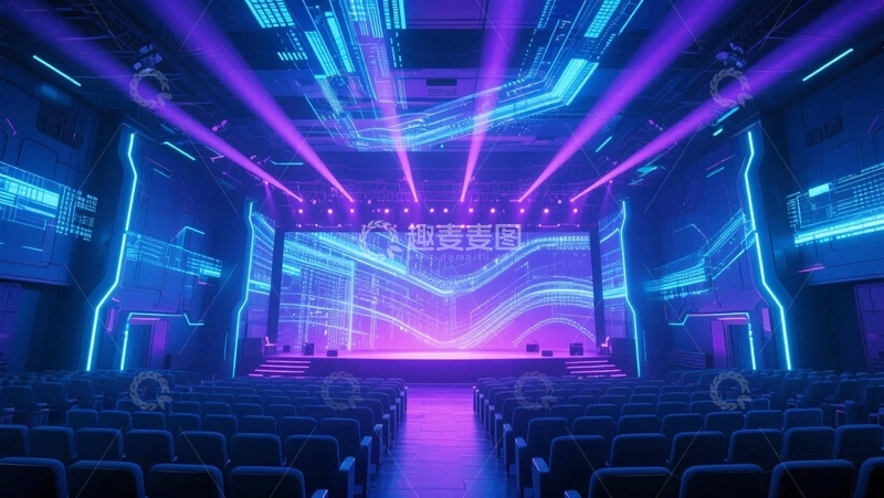 高清大图下载【趣麦麦图】科技感十足的未来会场6