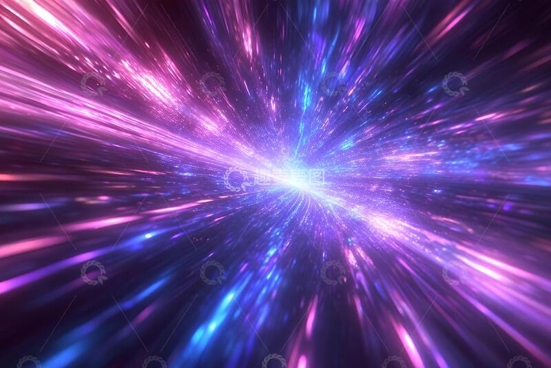 高清大图下载【趣麦麦图】紫蓝色速度运动分形背景_2
