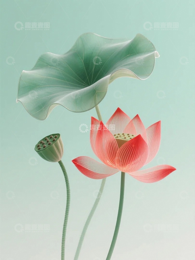 高清大图下载【趣麦麦图】水墨风荷韵东方美3