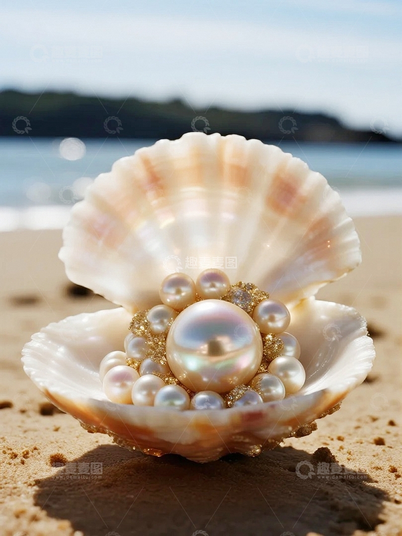 高清大图下载【趣麦麦图】贝壳中的璀璨珍珠02