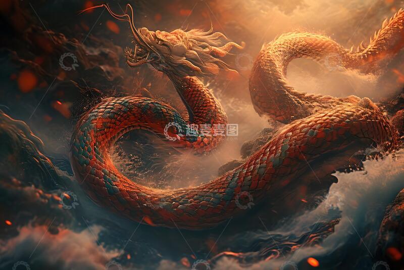 高清大图下载【趣麦麦图】传统国风蛇年_6