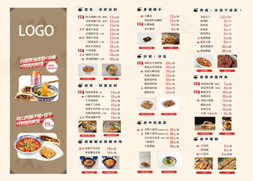 创意餐饮菜单展板