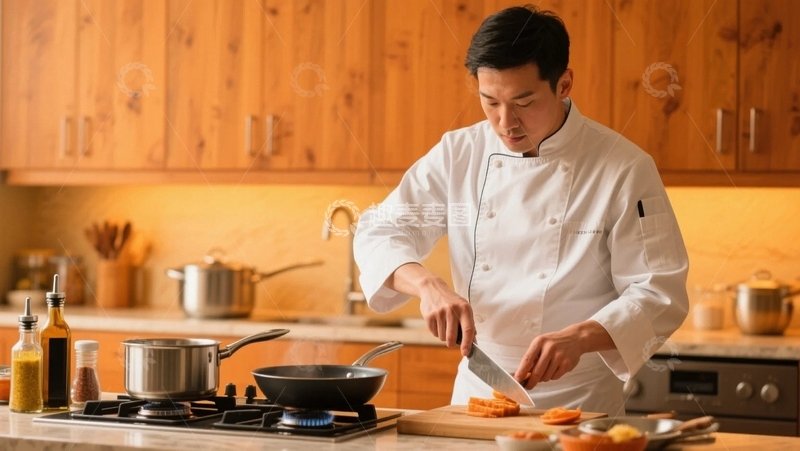 高清大图下载【趣麦麦图】厨师美食制作02