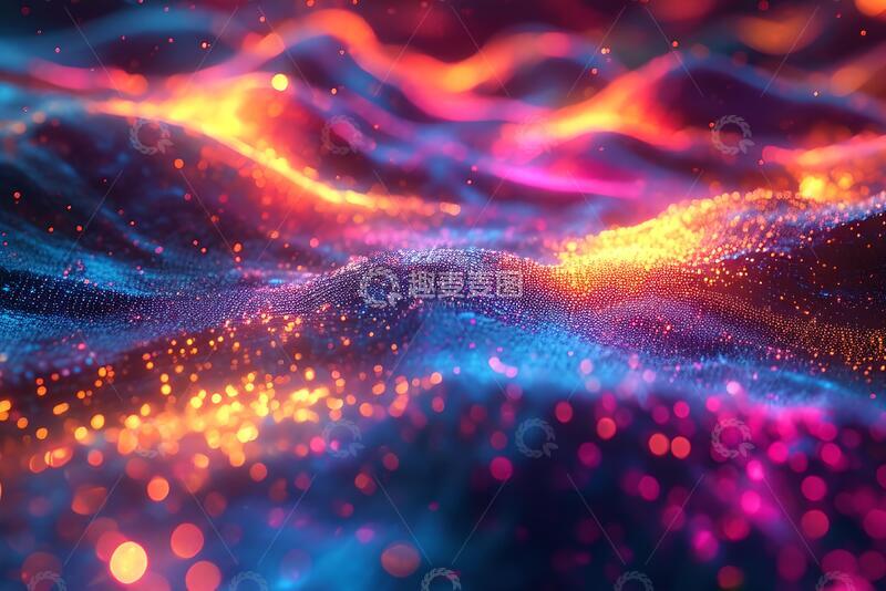 高清大图下载【趣麦麦图】抽象像素化充满活力的背景_5