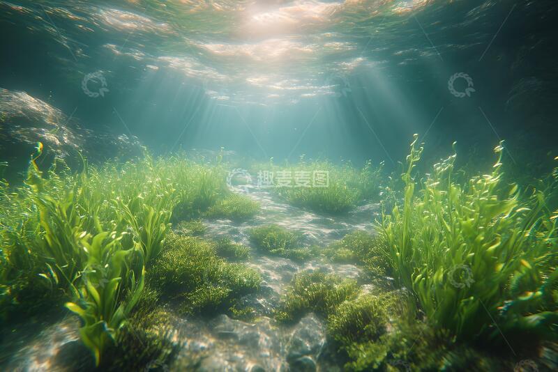 高清大图下载【趣麦麦图】抽像感的水草_7