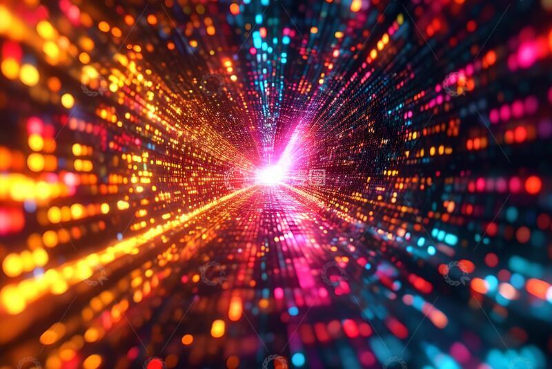 高清大图下载【趣麦麦图】抽象像素化充满活力的背景_4