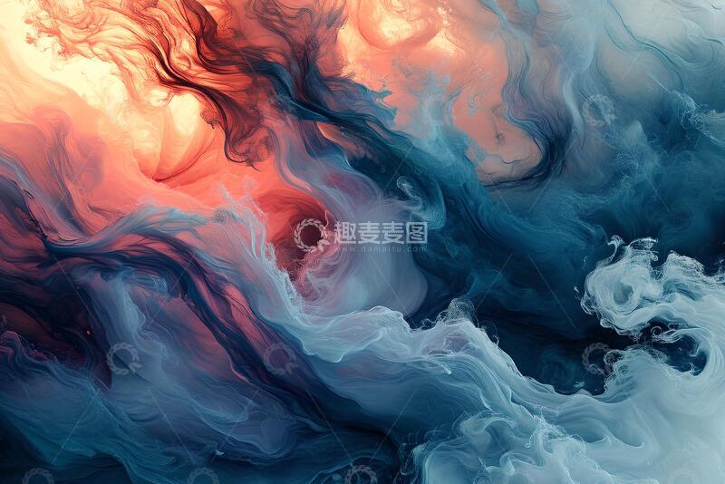 高清大图下载【趣麦麦图】抽象水墨禅意书法插画_4