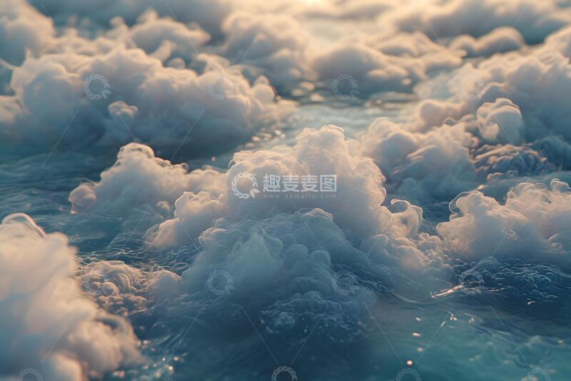 高清大图下载【趣麦麦图】抽象水面云朵烟雾自然环境动画_2