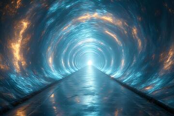 抽象未来风隧道遇见光明_5