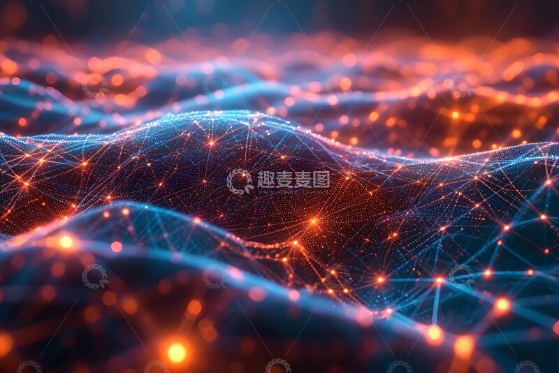 高清大图下载【趣麦麦图】抽象有线网络连接_6