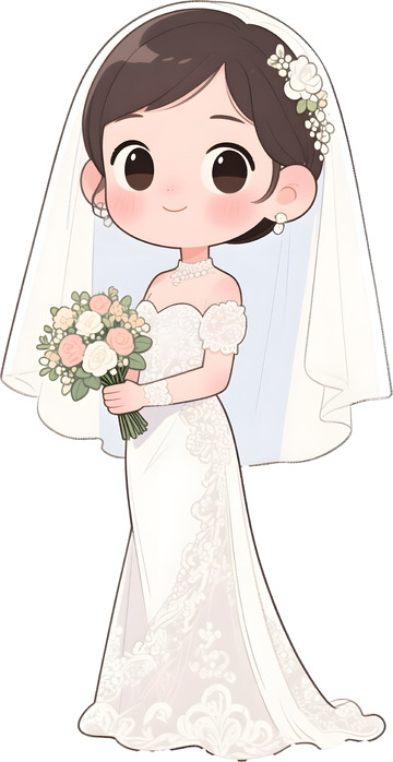 婚礼新娘免抠素材