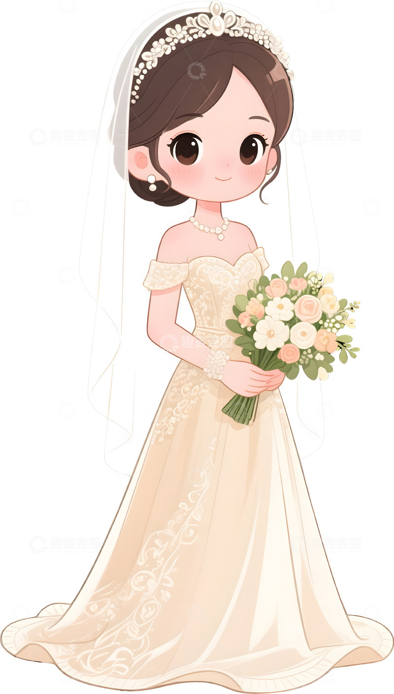 高清大图下载【趣麦麦图】香槟色婚礼新娘
