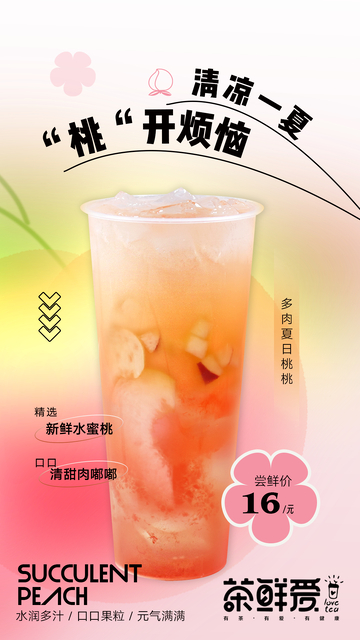 奶茶水果茶海报123456