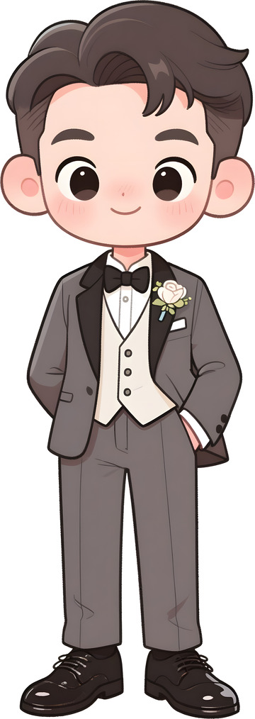 婚礼新郎免抠素材