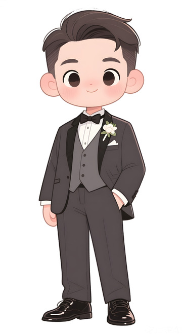 卡通结婚新郎