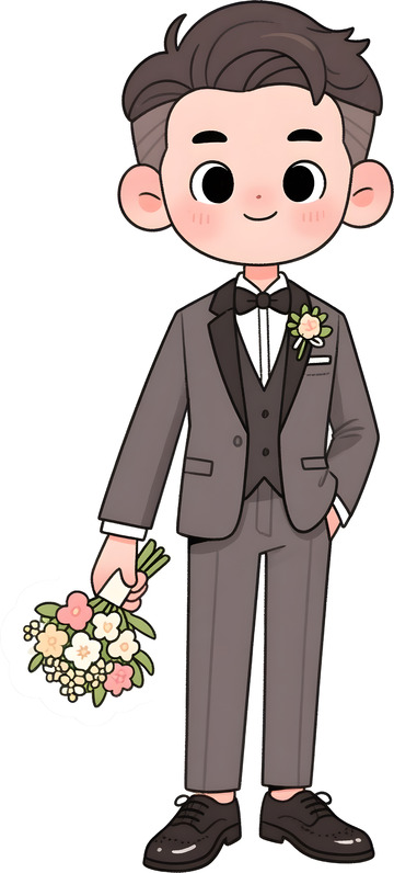西装新郎免抠素材
