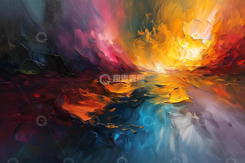 高清大图下载【趣麦麦图】抽象艺术浪漫油画_6