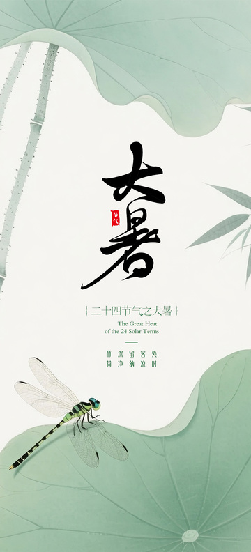 二十四节气大暑海报