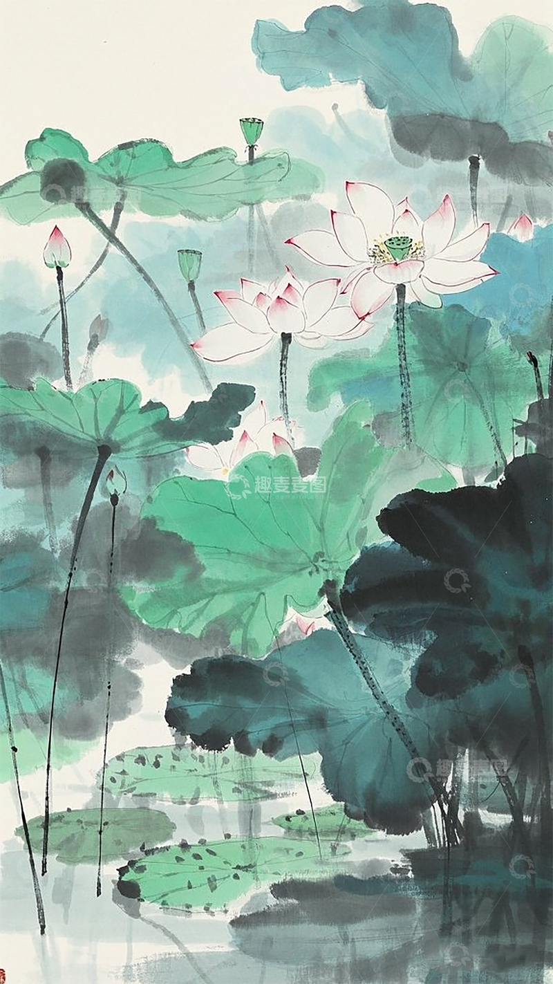 高清大图下载【趣麦麦图】夏天古风荷花