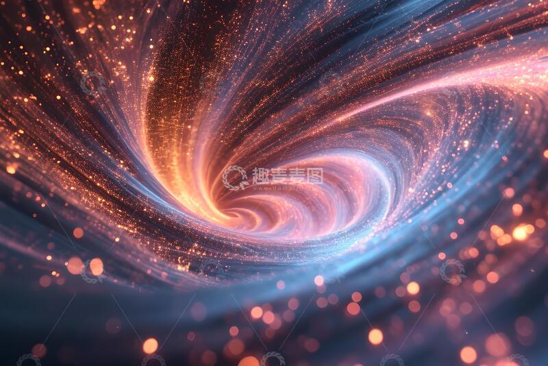 高清大图下载【趣麦麦图】抽象舞动的粒子3D渲染_5