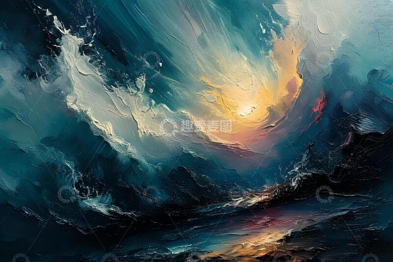 高清大图下载【趣麦麦图】抽象艺术浪漫油画_4